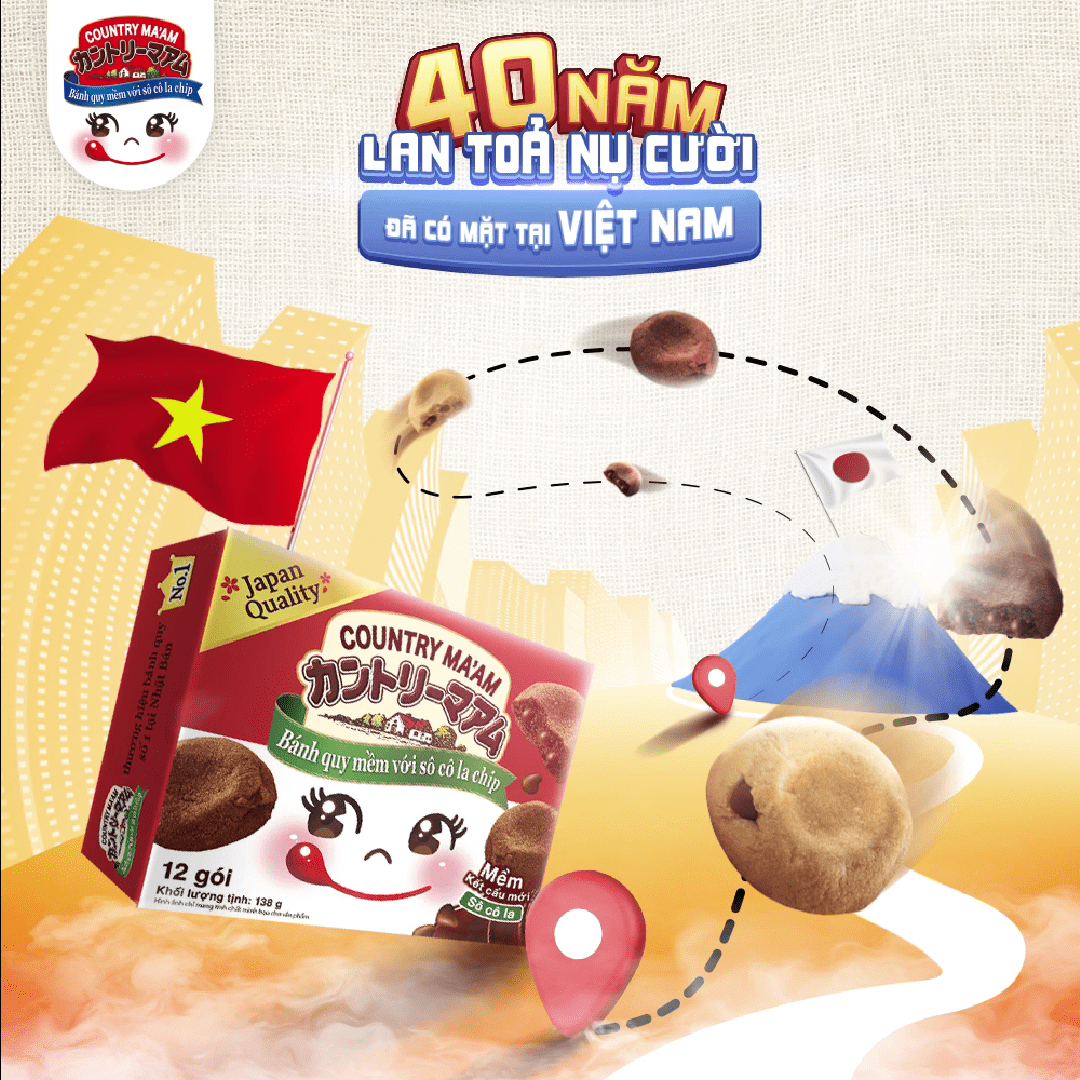 COUNTRY MA'AM - JAPAN'S NO. 1 BEST-SELLING BISCUITS BRAND IS NOW AVAILABLE IN VIETNAM!